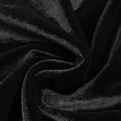 Stock Fashionable Black Velvet Two-Piece Off-Shoulder Sleeveless Knee-Length Pure Color Evening Dress for Women SS2297