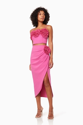 SS2293 Kimshein Fashion Floral Two-Piece Set for Women None Printing Method Made in Guangdong