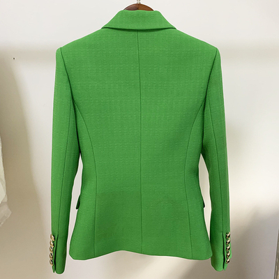 White-collar Women's Autumn Business Suit Olive Monochrome Winter Jacket with Solid Design and Plus Size from Guangdong