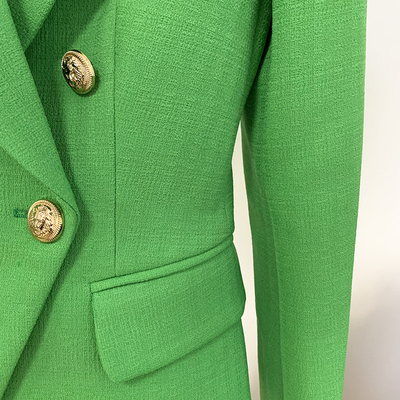 White-collar Women's Autumn Business Suit Olive Monochrome Winter Jacket with Solid Design and Plus Size from Guangdong