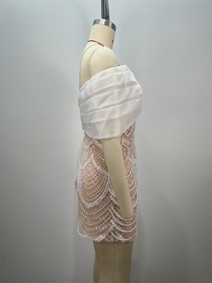 7-Day Fast Sampling Elegant Mini Pearl Dress for Women's Summer Party Evening Dress Sexy Women's Dress ED2703