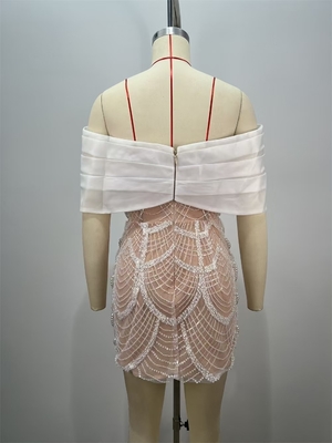7-Day Fast Sampling Elegant Mini Pearl Dress for Women's Summer Party Evening Dress Sexy Women's Dress ED2703