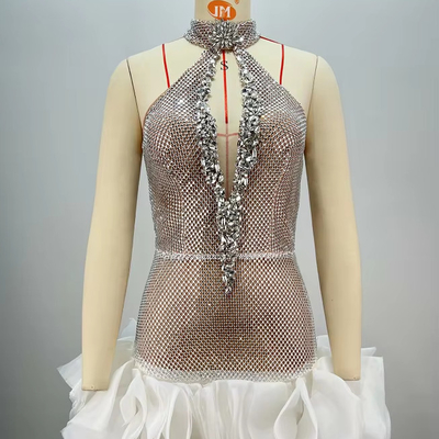 ED2699 Kimshein End Shiny Crystal Ball Dress Vintage-Inspired Backless and Sleeveless Design with Diamond Embellishments