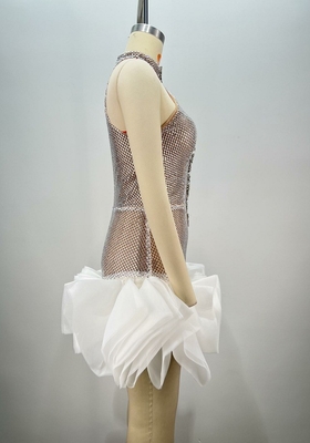 ED2699 Kimshein End Shiny Crystal Ball Dress Vintage-Inspired Backless and Sleeveless Design with Diamond Embellishments