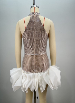 ED2699 Kimshein End Shiny Crystal Ball Dress Vintage-Inspired Backless and Sleeveless Design with Diamond Embellishments