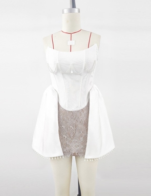 Kimshein SB3340 Women's Sexy Off-Shoulder Lace Mini Party Dress Fashion Bandage Dress Elegant Women's 3D One-Piece Dress