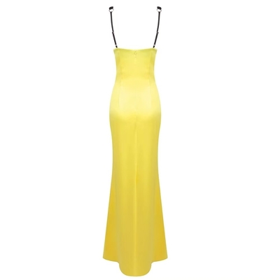 Elegant and Sexy Evening Dress Women's Tight-fitting Trailing Dress Hollow Out Fashion Dress with Polyester Material