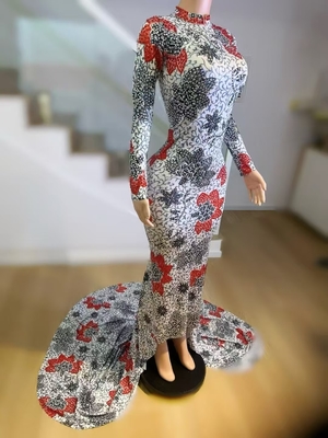 Environmentally Friendly All Seasons AD2491 Formal Dress Floor Length Long Sleeve Evening Party Dress for Women