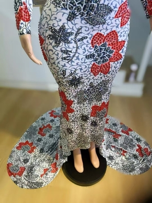 Environmentally Friendly All Seasons AD2491 Formal Dress Floor Length Long Sleeve Evening Party Dress for Women