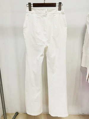 Full Sleeve White Collar Lady Style SR2307 Design Fashion Women's Pleated Fringe Suit Women's Fashion Pants