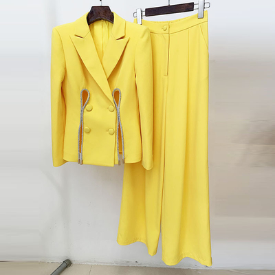 SR2334 Goldsin Luxury Plus Size Crystal Women's Formal Suit with Fast Response Service and Polyester-Cotton Blend Fabric