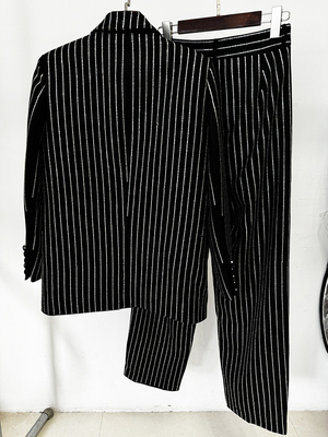 Kimshein Plus Size Women's Fashion Loose Long Pants Beaded Suit Pants Two-Piece Set Beaded Decoration and Comfortable Fit