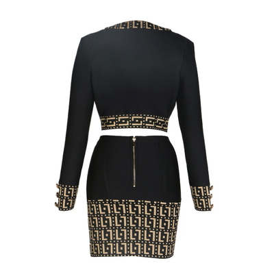 SR2327 Spring Two-Piece Sexy Sports Jacket and Bodycon Mini Skirt Set 7 Days Fast Sampling Intelligent Tracking Support