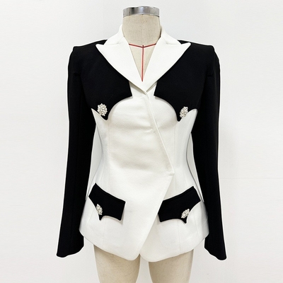 Knitted Fabric Women's Plus Size Coat 's Latest Fashionable Autumn Winter Jacket for Office and Sports