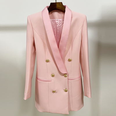 Kimshein Women's Luxury Jacket Plus Size Coat Long Outerwear with Pure Color Pattern