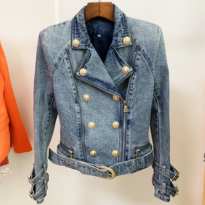 7 Days Fast Sampling V-Neck Zipper High Street Jacket for Women in 2021 Autumn and Winter Intelligent Tracking Supported