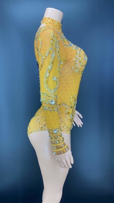 DHL/Fedex/ UPS/FedEx/EMS 3-7 Days AD1157 Retro Style Women's Sexy Mesh Bodysuit Stage Costume for Nightclub Performance