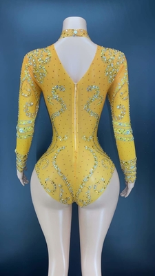 DHL/Fedex/ UPS/FedEx/EMS 3-7 Days AD1157 Retro Style Women's Sexy Mesh Bodysuit Stage Costume for Nightclub Performance