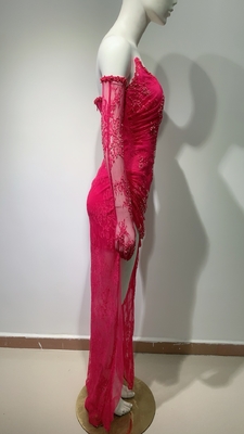 ED2689 Fashion Classic Long Dress Elegant and Sensual Lace Evening Gown for Women's Birthday Party Outfit