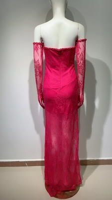 ED2689 Fashion Classic Long Dress Elegant and Sensual Lace Evening Gown for Women's Birthday Party Outfit