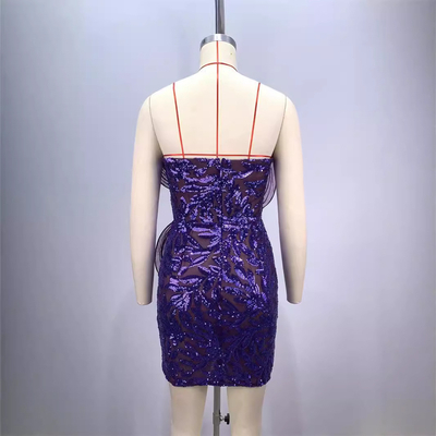7-Day Fast Sampling ED2691 Kimshein Fashionable Sequin Strapless Mini Evening Dress for Upscale Occasions and Celebrations