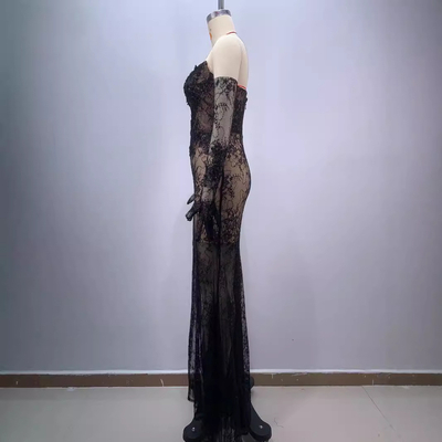 ED2694 Kimshein Lace Elegant Dress for Women's Evening Party Sexy Formal Cocktail Dress without Built-in Bra