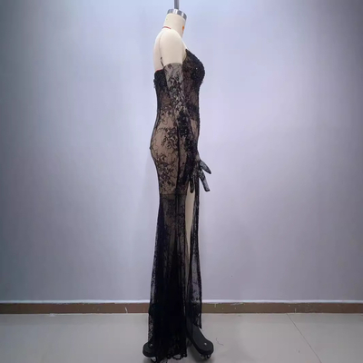 ED2694 Kimshein Lace Elegant Dress for Women's Evening Party Sexy Formal Cocktail Dress without Built-in Bra