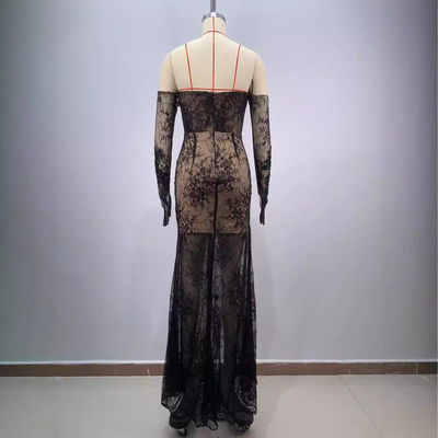 ED2694 Kimshein Lace Elegant Dress for Women's Evening Party Sexy Formal Cocktail Dress without Built-in Bra