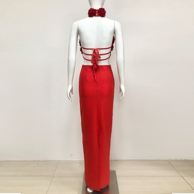 Water Washed Sexy Backless Bodycon Dress for Adult Women's Age Group SB3338 Summer Floral Made in Elegant Bandage Dress