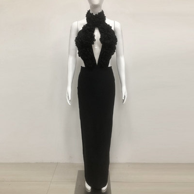 Water Washed Sexy Backless Bodycon Dress for Adult Women's Age Group SB3338 Summer Floral Made in Elegant Bandage Dress