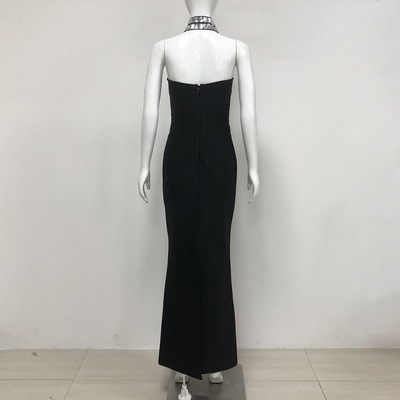 Other Popular Elements Luxury Women's Tight Sexy Sleeveless Dress Crystal Bandage Party Dress Elegant SB3331