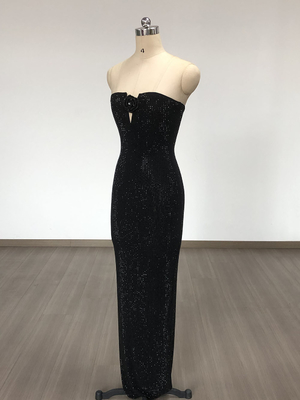 Adult Women's Choice SB3260 Kimshein Pearl Embellished Long Sexy Evening Dress without Shoulder Straps 220g Fabric Weight