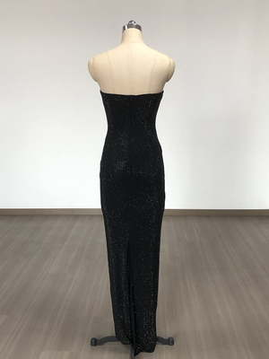 Adult Women's Choice SB3260 Kimshein Pearl Embellished Long Sexy Evening Dress without Shoulder Straps 220g Fabric Weight