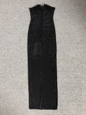 Adult Women's Choice SB3260 Kimshein Pearl Embellished Long Sexy Evening Dress without Shoulder Straps 220g Fabric Weight