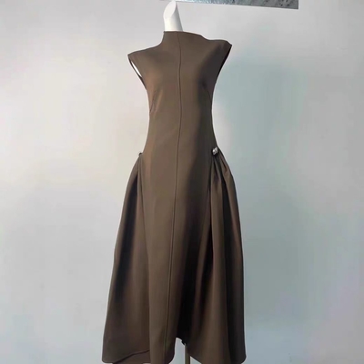 Elegant Women's SB3330 Kimshein Sleeveless Tea-Length Dress Simple Style and Other Popular Elements for Formal Occasions