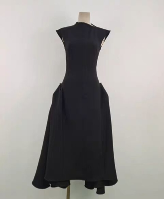 Elegant Women's SB3330 Kimshein Sleeveless Tea-Length Dress Simple Style and Other Popular Elements for Formal Occasions