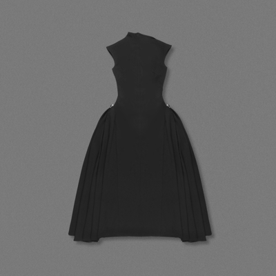 Elegant Women's SB3330 Kimshein Sleeveless Tea-Length Dress Simple Style and Other Popular Elements for Formal Occasions