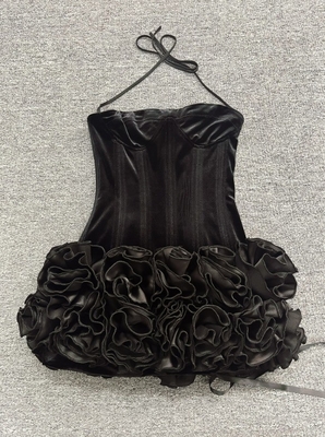 SB3060 Kimshein Mini Sleeveless Dress Fashionable and Sophisticated Evening Gown for Women Made of Polyester/Cotton