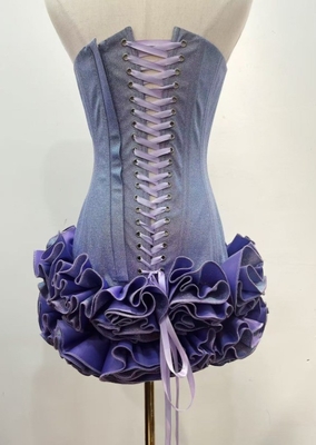 SB3060 Kimshein Mini Sleeveless Dress Fashionable and Sophisticated Evening Gown for Women Made of Polyester/Cotton