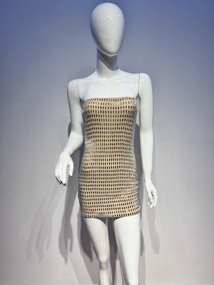 Natural Waistline Shiny Crystal Decorated SB2890 Kimshein Fashion Mesh Mini Dress for Nightclub Party and Sexy Women