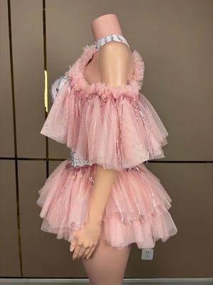 AD2114 Girl's Front Vest Lolita Sweet Princess Dress Party Wear Backless Neck Off Shoulder Mini Dress 100 for Snowmobile