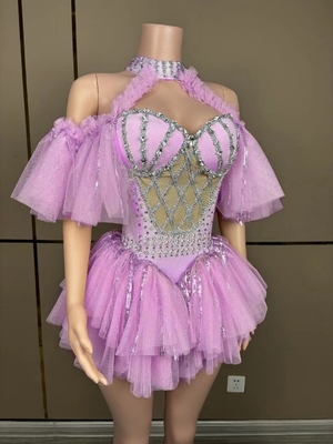 AD2114 Girl's Front Vest Lolita Sweet Princess Dress Party Wear Backless Neck Off Shoulder Mini Dress 100 for Snowmobile
