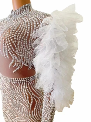 kimsheinfashion AD1895 end Performance Mini Dress for Women at Sexy Nightclubs and Elegant Pearl Birthday Celebrations