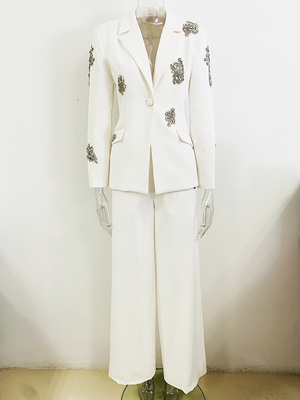 European and American Style Full Sleeve Crystal Embellished Fashion Two-Piece Set SR2339 with Eco-Friendly Craftsmanship
