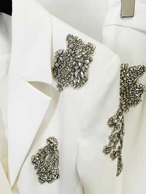 European and American Style Full Sleeve Crystal Embellished Fashion Two-Piece Set SR2339 with Eco-Friendly Craftsmanship
