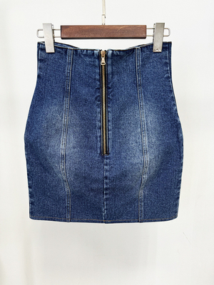 SR2331 Kimshein Denim Jacket and Skirt Set for Women's Party Outfit Two-Piece Twin Pack