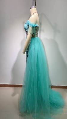 Logo Customized Craft Embossing Weaving Method Loom ED2674 Fashion Women's Dress for Party