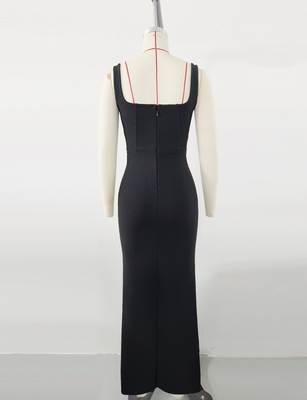 Customizable Women's Rhinestone Bandage Dress 220g Fabric Weight No Built-in Bra Sleeveless Tight Summer Crystal Dress