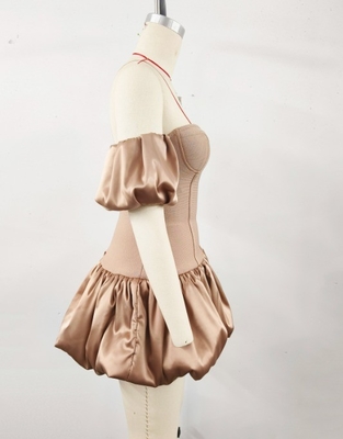SB3301 Kimshein Fashion Party Dresses Off the Shoulder Sleeveless Mini Bandage Dress with a Tight Fit Made in Guangdong