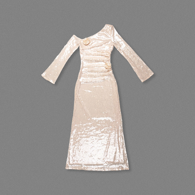 Full Sleeve LS2599 Kimshein Bodycon Dress for Women Customizable Logo Position End Fashion Sparkling Sequin Evening Gown